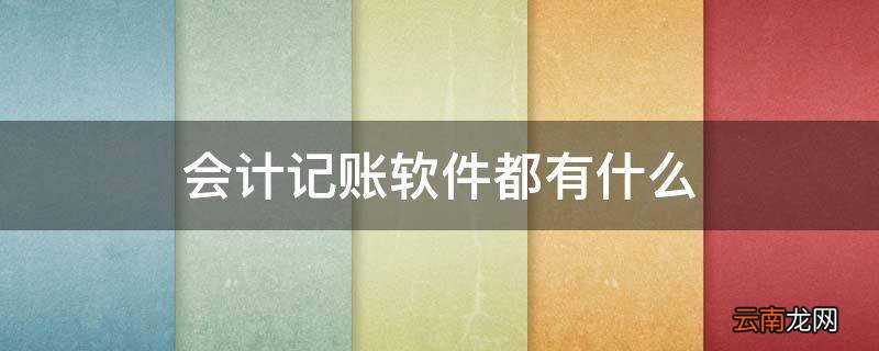 会计记账软件都有什么