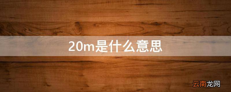 20m是什么意思