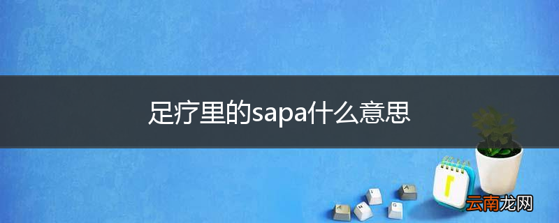 足疗里的sapa什么意思