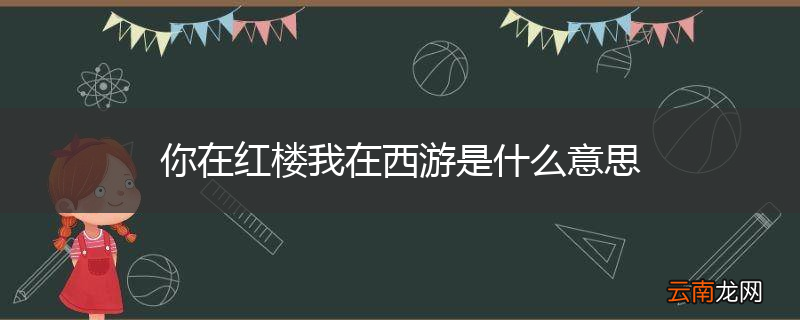 你在红楼我在西游是什么意思