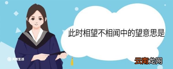 此时相望不相闻中的望意思是 此时相望不相闻中望什么意思