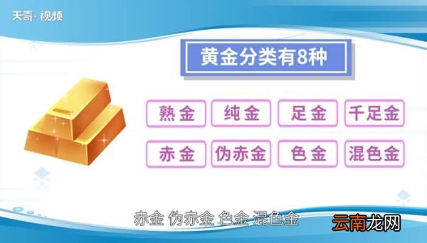 黄金分类有几种 黄金分哪些种类