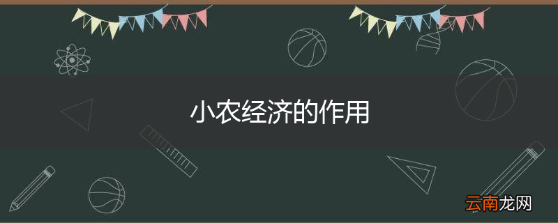 小农经济的作用