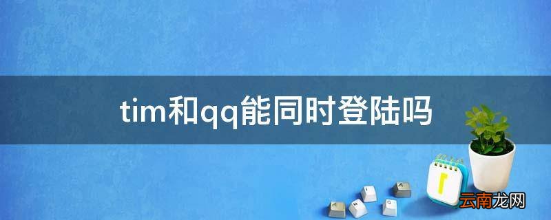 tim和qq能同时登陆吗