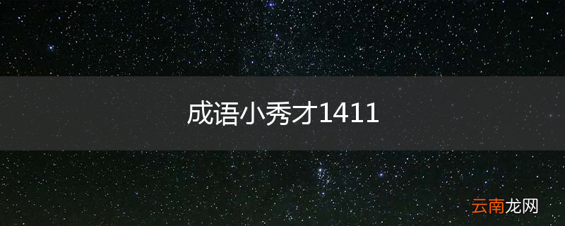 成语小秀才1411