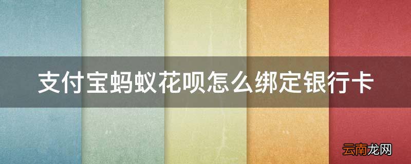 支付宝蚂蚁花呗怎么绑定银行卡