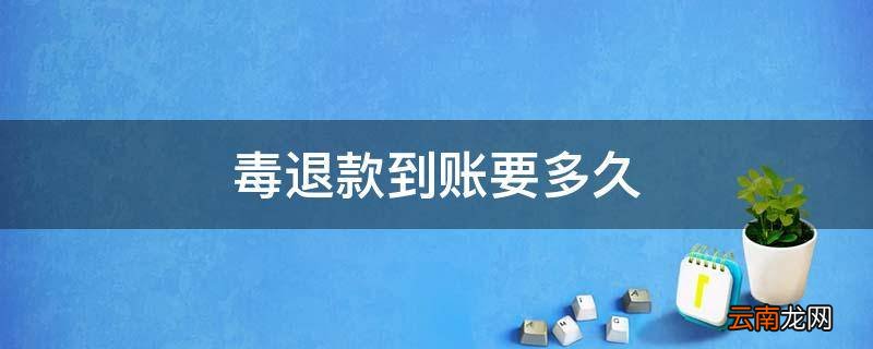 毒退款到账要多久