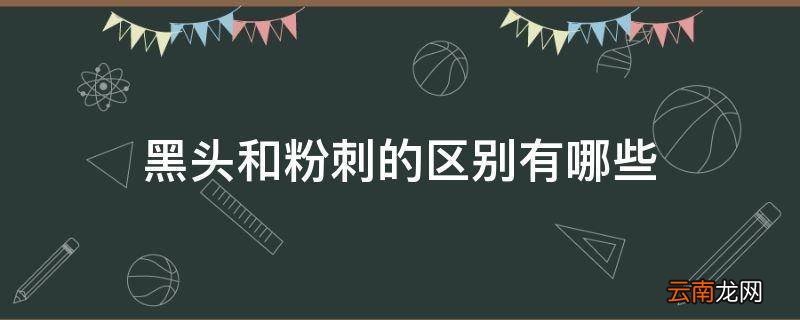 黑头和粉刺的区别有哪些