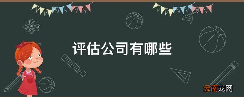 评估公司有哪些