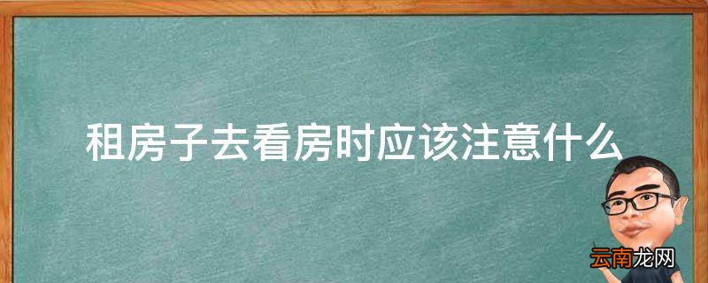 租房子去看房时应该注意什么