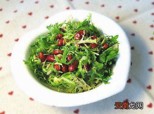 凉拌苦菊花生米
