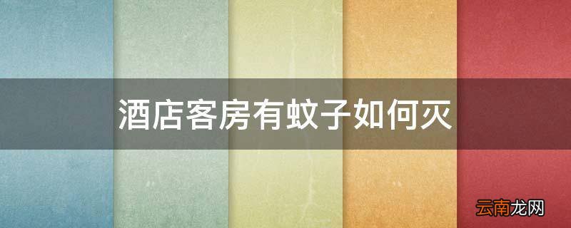 酒店客房有蚊子如何灭