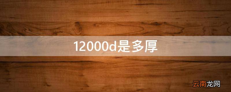 12000d是多厚