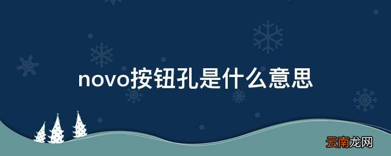 novo按钮孔是什么意思