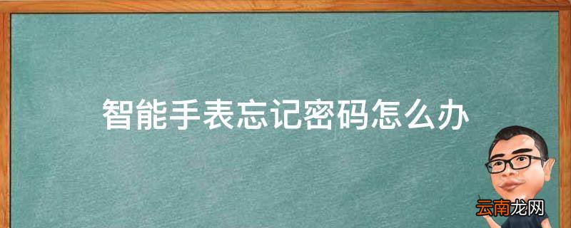 智能手表忘记密码怎么办