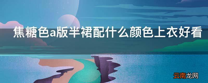 焦糖色a版半裙配什么颜色上衣好看