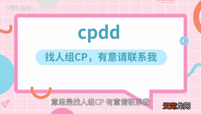 cpdd是什么意思cpdd的意思