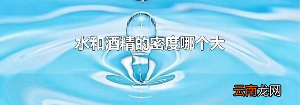 水和酒精的密度哪个大