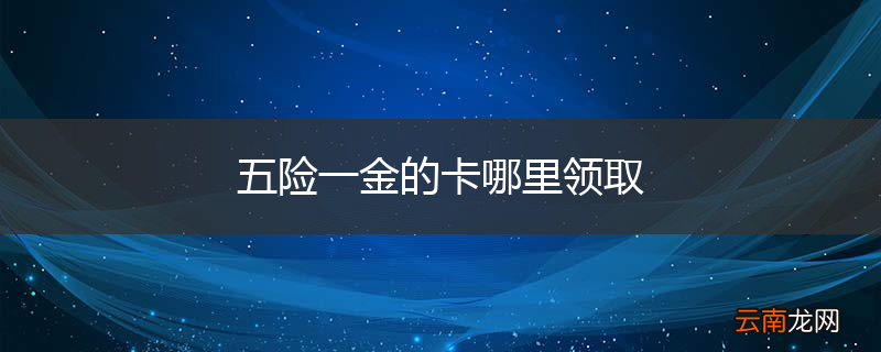 五险一金的卡哪里领取