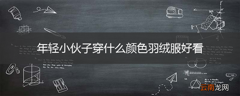 年轻小伙子穿什么颜色羽绒服好看