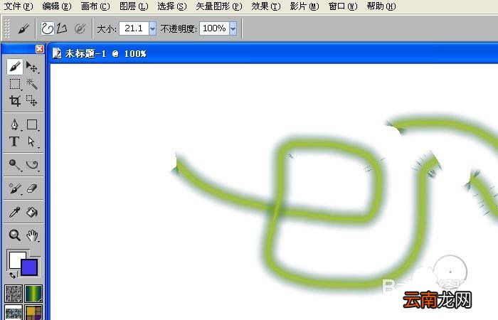 使用painter绘画出丛林树枝外观效果图形具体操作方法