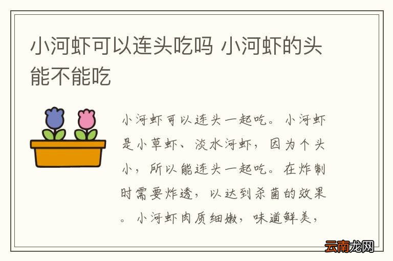 小河虾可以连头吃吗 小河虾的头能不能吃