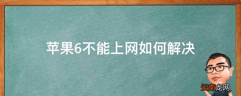 苹果6不能上网如何解决