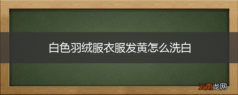 白色羽绒服衣服发黄怎么洗白