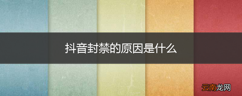 抖音封禁的原因是什么