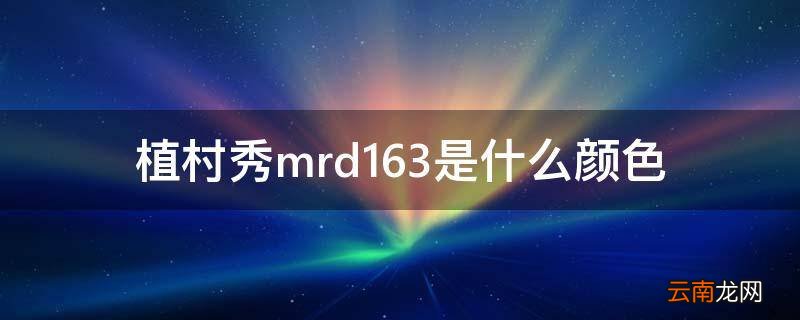 植村秀mrd163是什么颜色