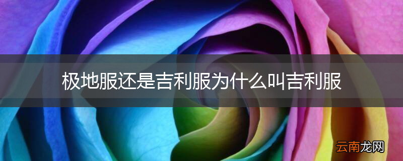 极地服还是吉利服为什么叫吉利服