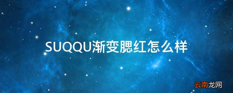 SUQQU渐变腮红怎么样