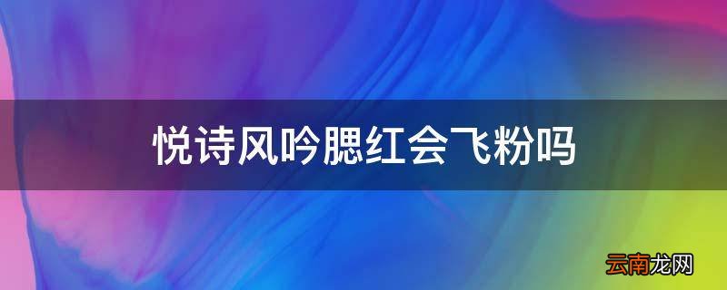 悦诗风吟腮红会飞粉吗