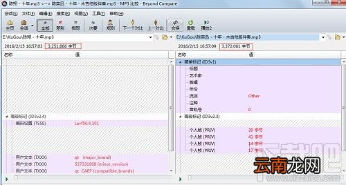 如何用Beyond Compare比较MP3文件?MP3文件怎样比较