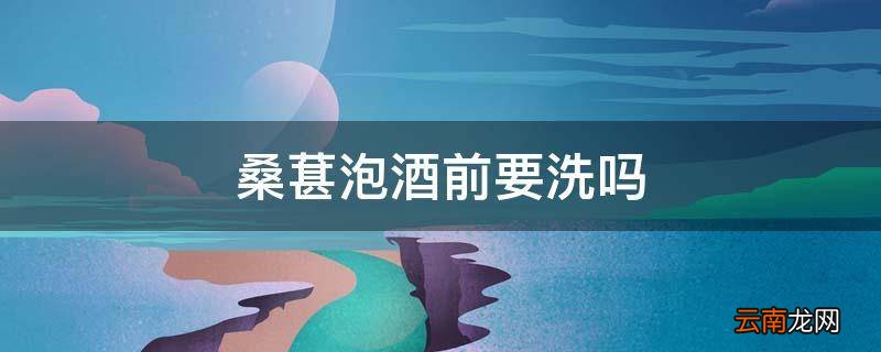 桑葚泡酒前要洗吗