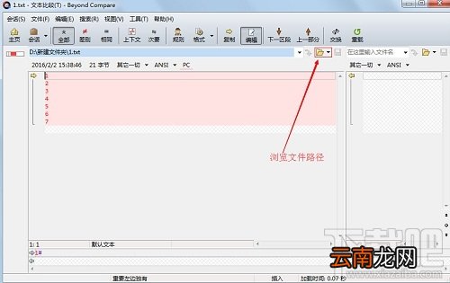如何用Beyond Compare进行文本比较？
