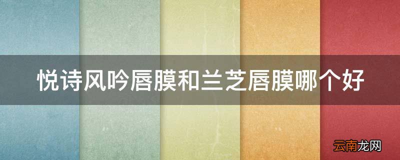 悦诗风吟唇膜和兰芝唇膜哪个好