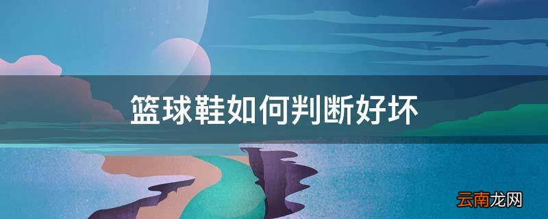 篮球鞋如何判断好坏