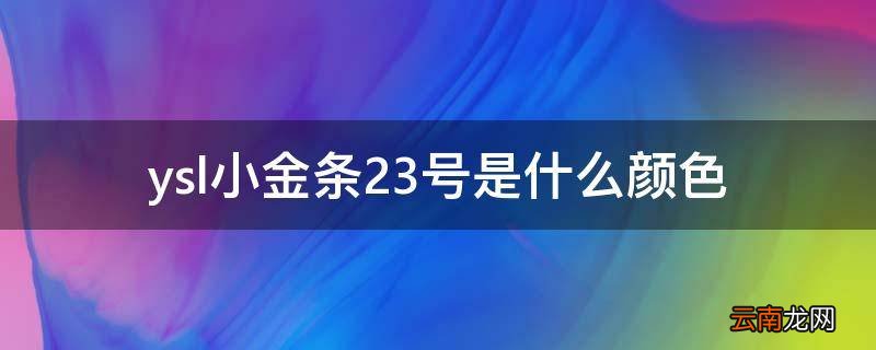 ysl小金条23号是什么颜色