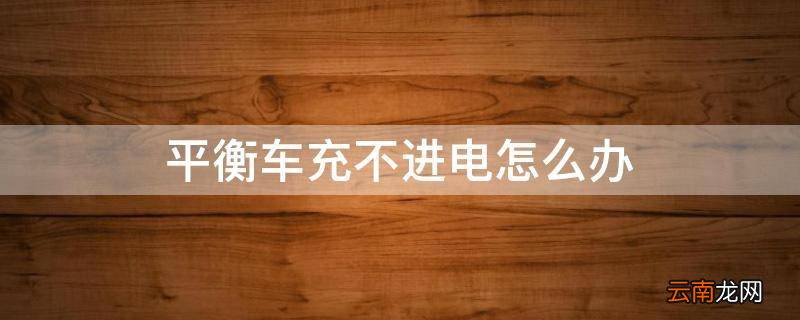 平衡车充不进电怎么办