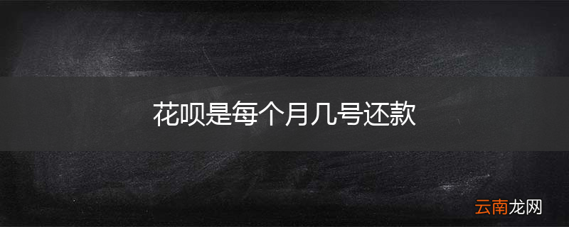 花呗是每个月几号还款
