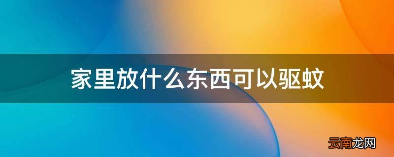 家里放什么东西可以驱蚊