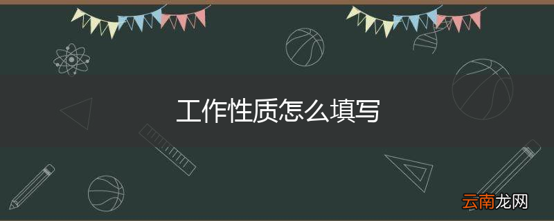 工作性质怎么填写