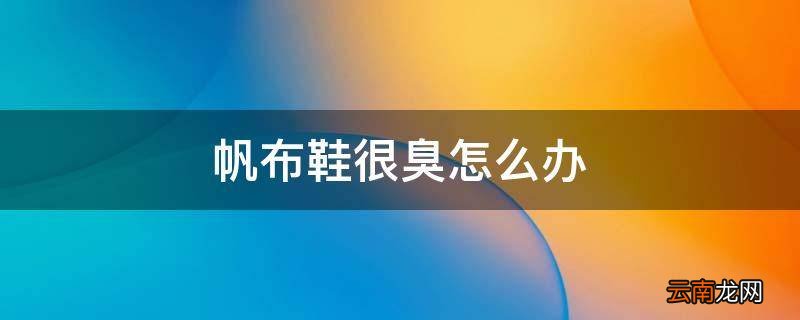 帆布鞋很臭怎么办