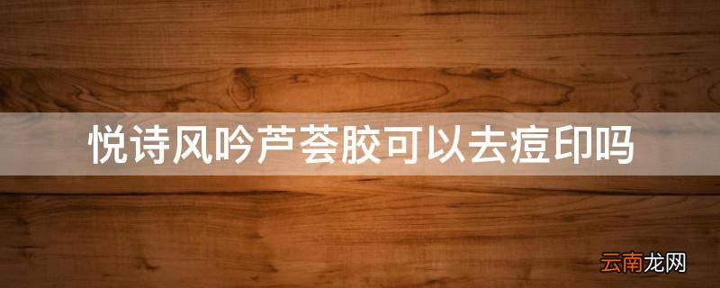 悦诗风吟芦荟胶可以去痘印吗