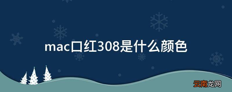 mac口红308是什么颜色