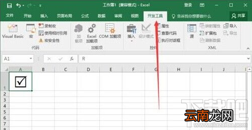 Excel2016怎么插入带勾的方框 Excel2016使用教程