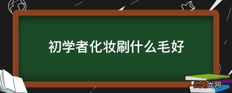 初学者化妆刷什么毛好