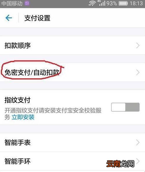支付宝50元内免密支付怎么关闭