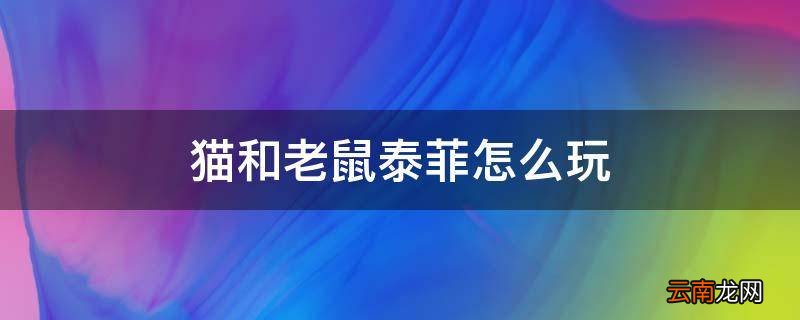 猫和老鼠泰菲怎么玩